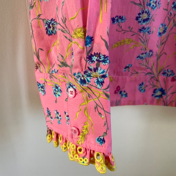 J. Crew Pink Floral Blouse - Picture 3 of 6